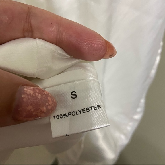 NEW LEAU SZ SM HALO SATIN BUSTIER DRESS WHITE - Picture 6 of 7